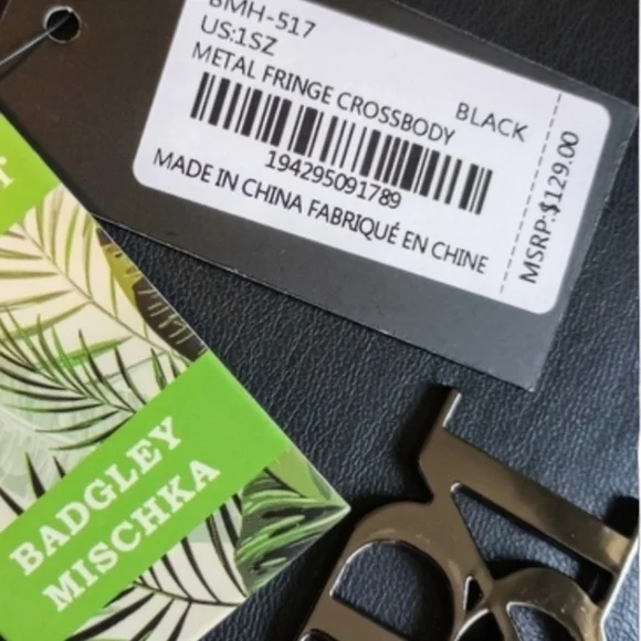 Badgley Mischka Collection Tassel Crossbody Bag. - Picture 8 of 8